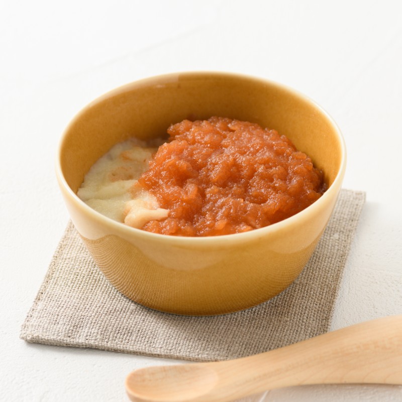 にんじんとりんごのパンがゆ